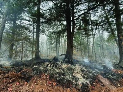 Cool, wet weather helps fight Ridge Fire